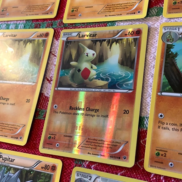 Pokemon TCG Tyranitar/Pupitar/Larvitar Fates Collide Bundle (15 Cards) - Picture 4 of 14